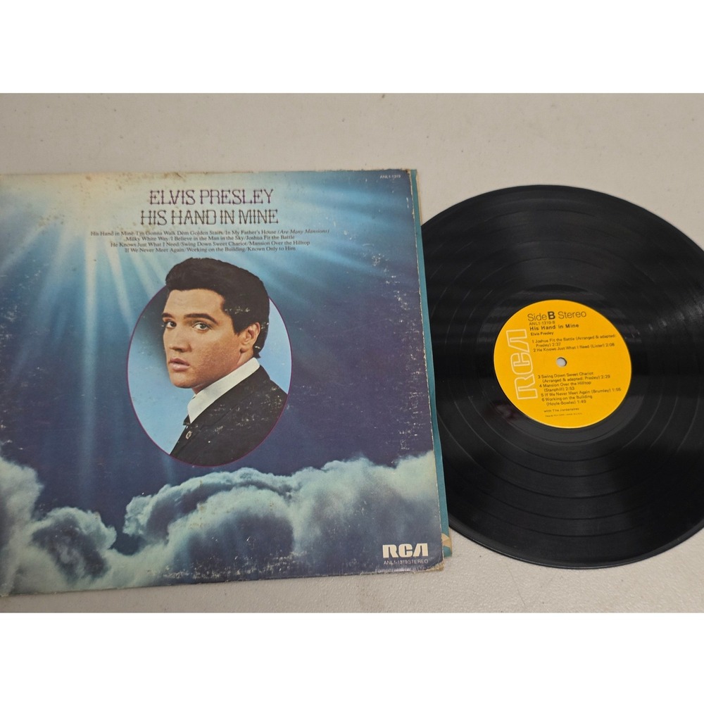 Elvis Presley His Hand in Mine Vinyl Record LP RCA ANL1-1319 Stereo Gospel